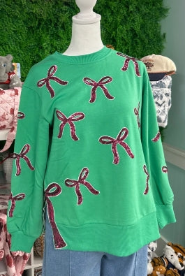 Lakelyn Bow Slit Sweatshirt