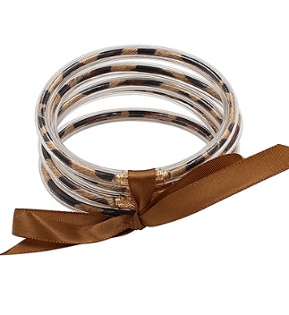 Set of 5 Animal Print Waterproof Bangle