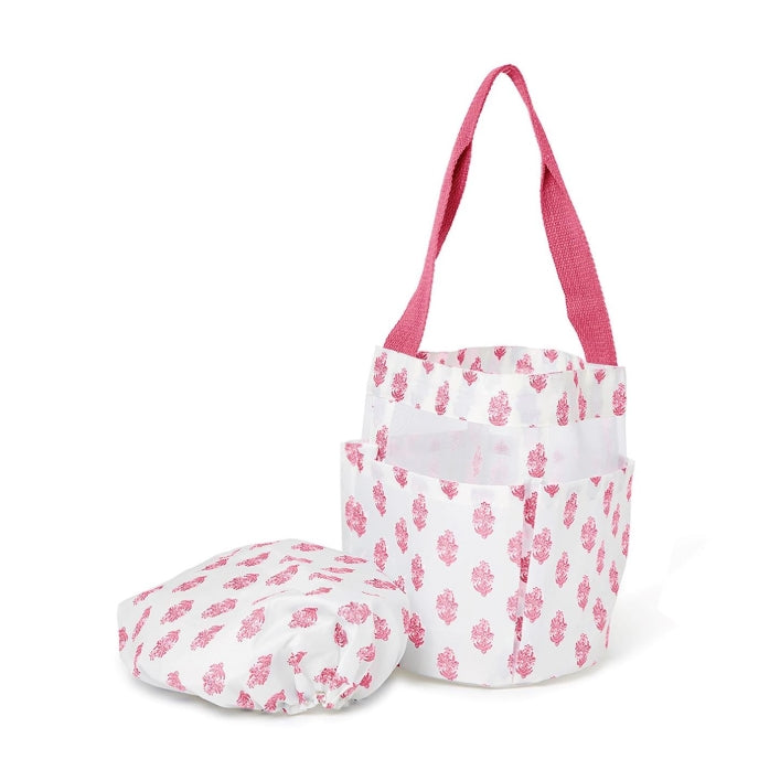 Shower Caddy & Shower Cap Set- Pink