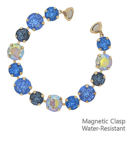 Blue and Gold Magnetic Clasp Bracelet