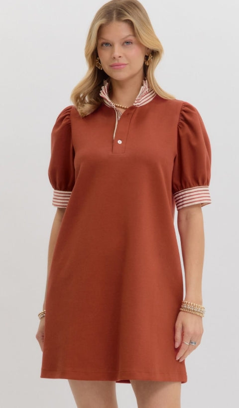 Rust Polo Dress