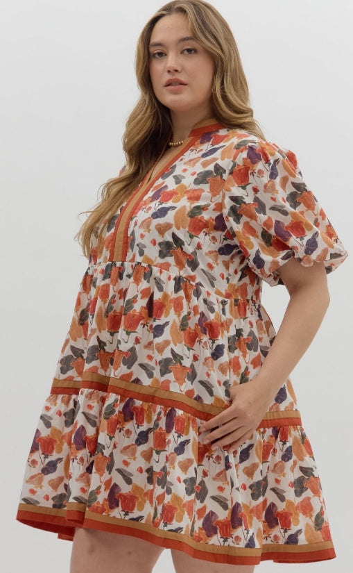 Floral V-Neck Dress