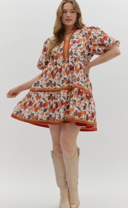 Floral V-Neck Dress