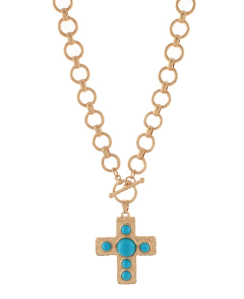 Turquoise and Gold Necklace