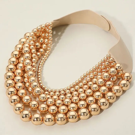 Multi-Layered Magnetic Beaded Necklace