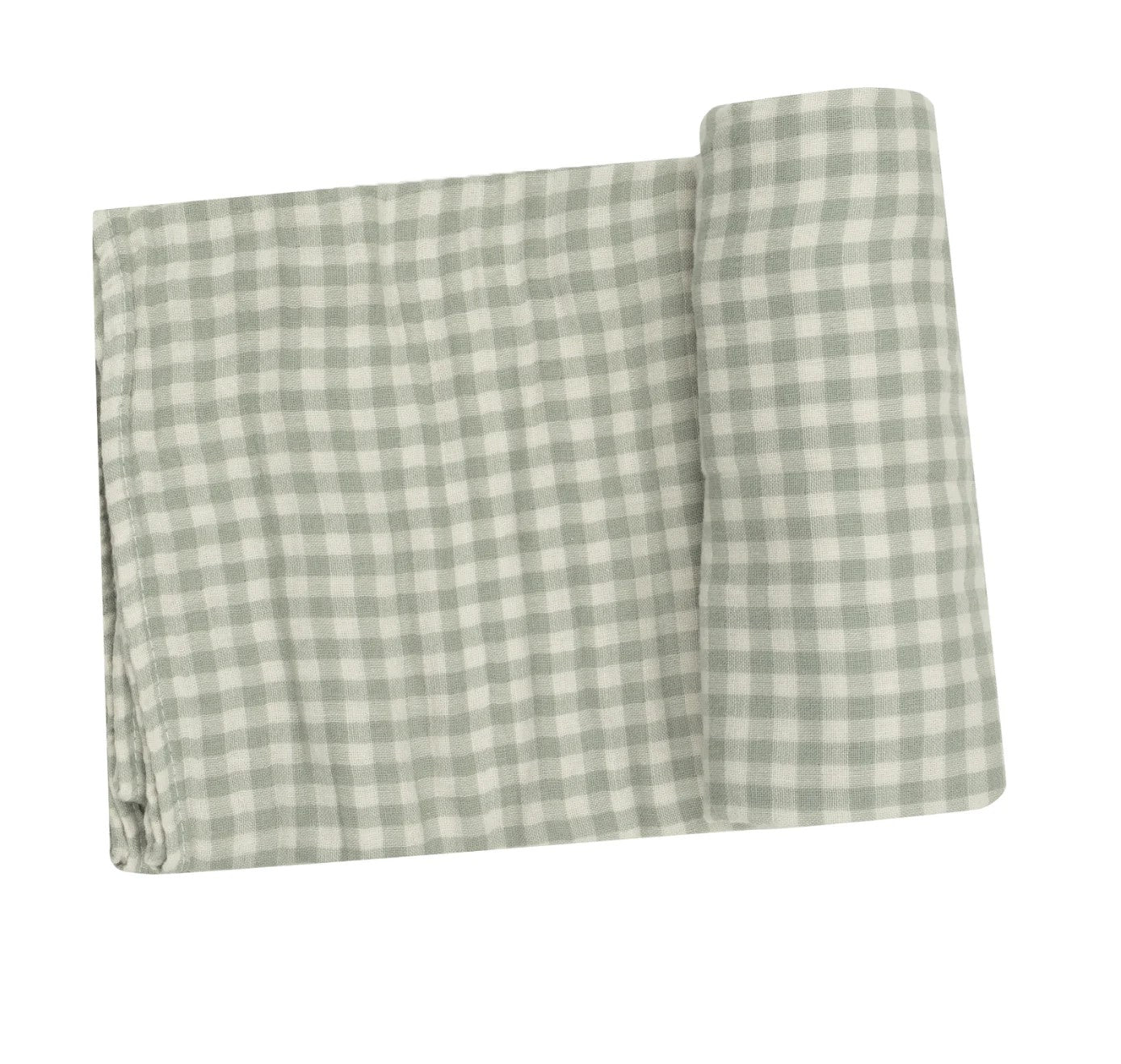 Angel Dear - Swaddle Blanket - Green Gingham