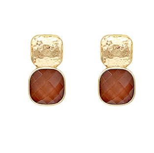 Jewel Tone and Gold Earrings