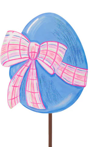 Easter  Eggs with Plaid Bows