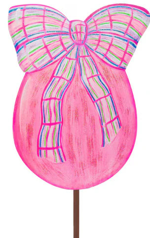 Easter  Eggs with Plaid Bows