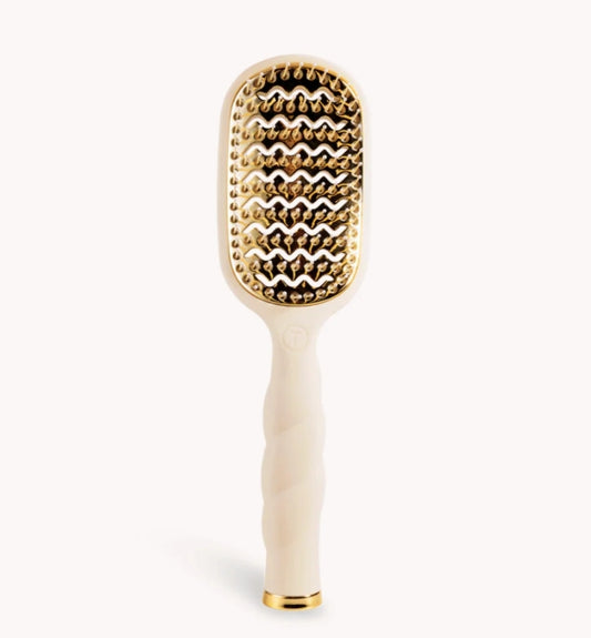 Teleties Gold and Cream Vented Hairbrush