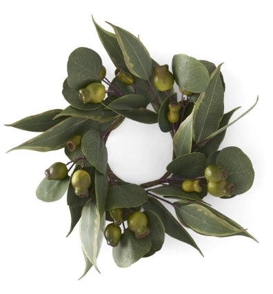 16" Mixed Eucalyptus Candle Ring