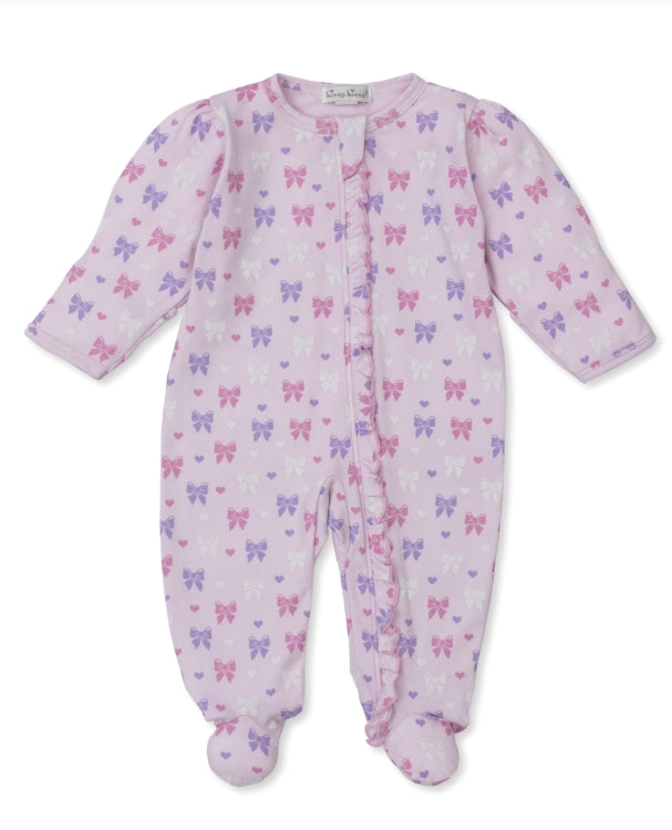 Pink Billow Bows Footie