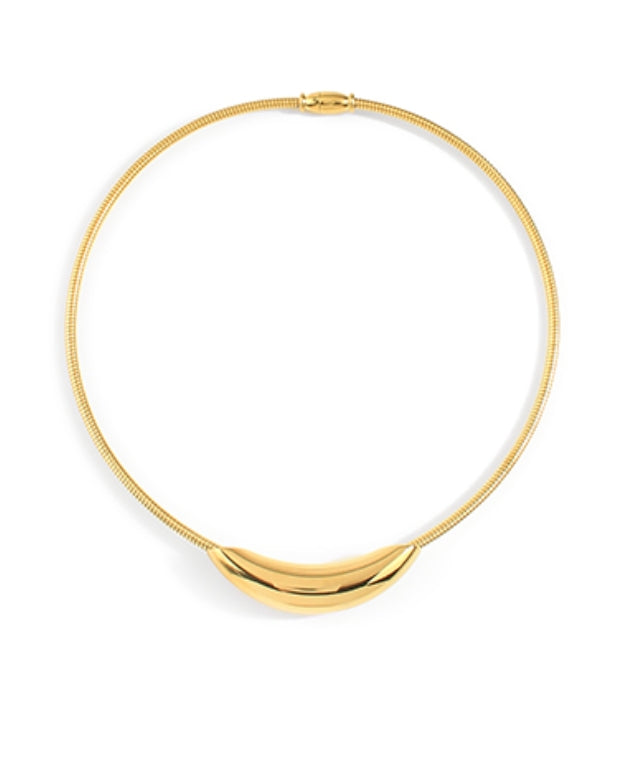 Gold Magnetic Clasp Choker with Chunky Gold Accent