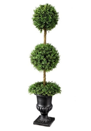 54" Boxwood Wreath Base Double Ball Urn