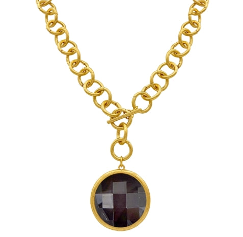 Black Golden Link Necklace