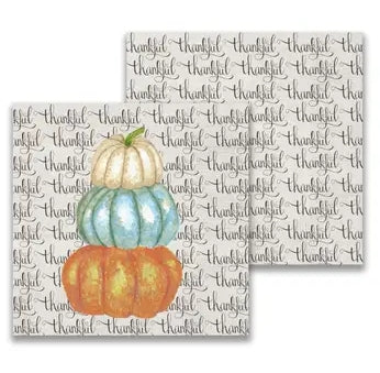 "Thankful" Pumpkin Cocktail Napkin