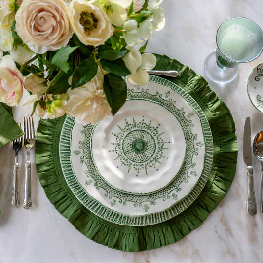 Burano Salad Plate Green