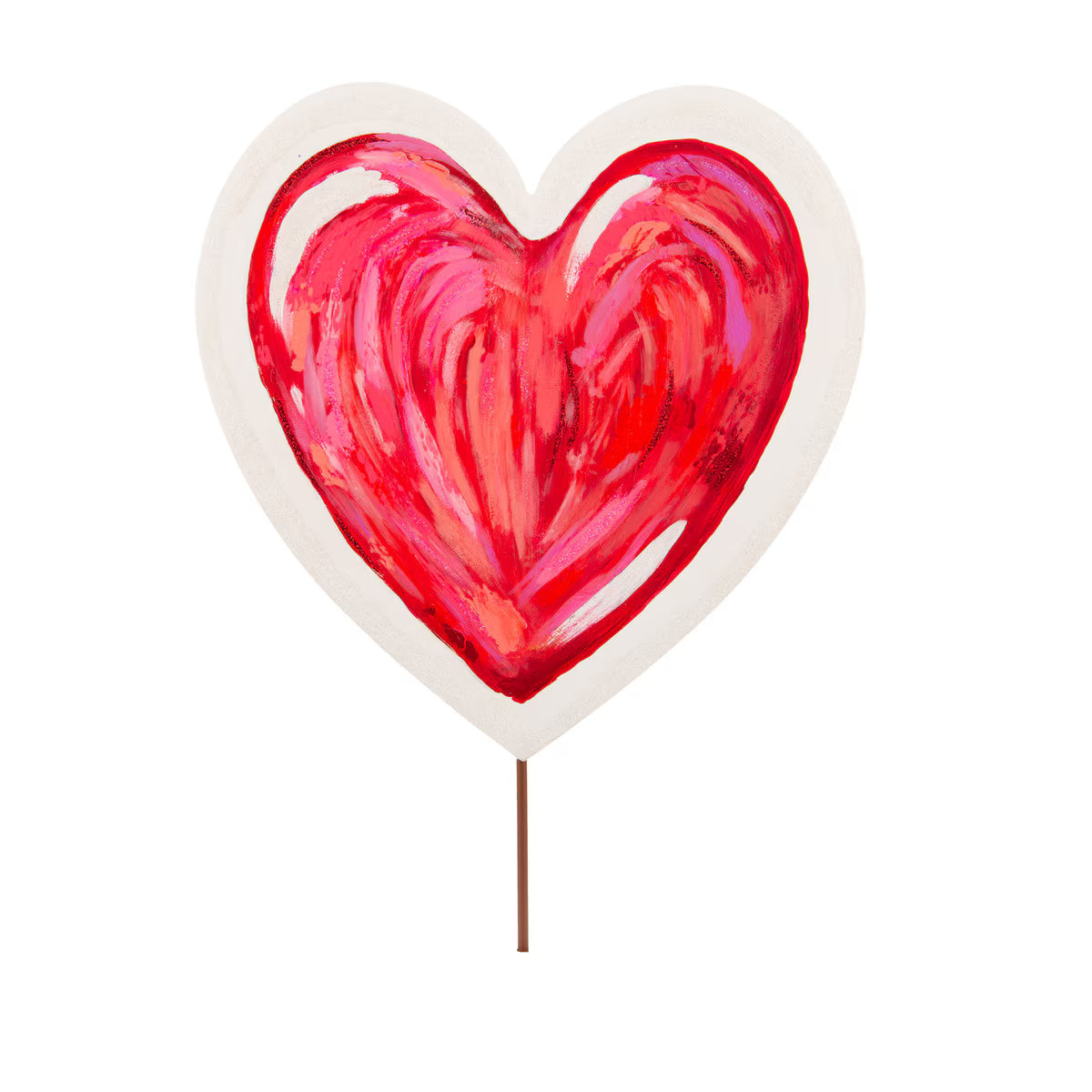 Metal Messy Red Heart