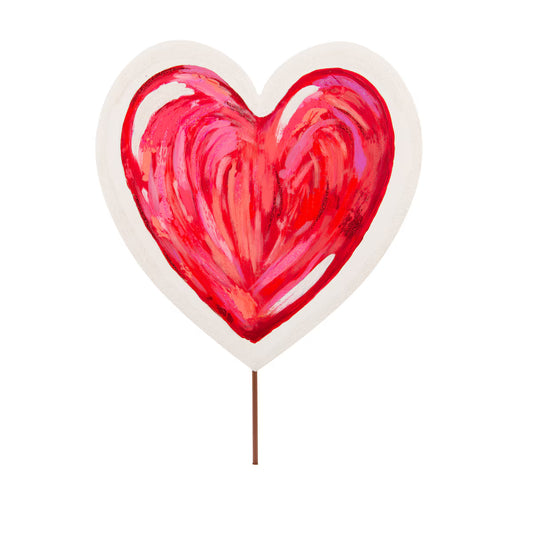 Metal Messy Red Heart