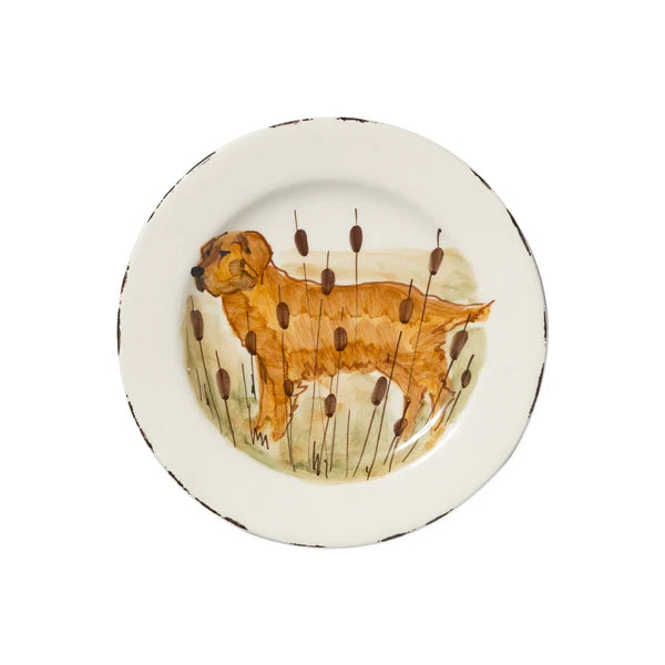 Wildlife Salad Plate  Hunting Dog