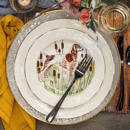 Vietri Wildlife Spaniel Salad Plate