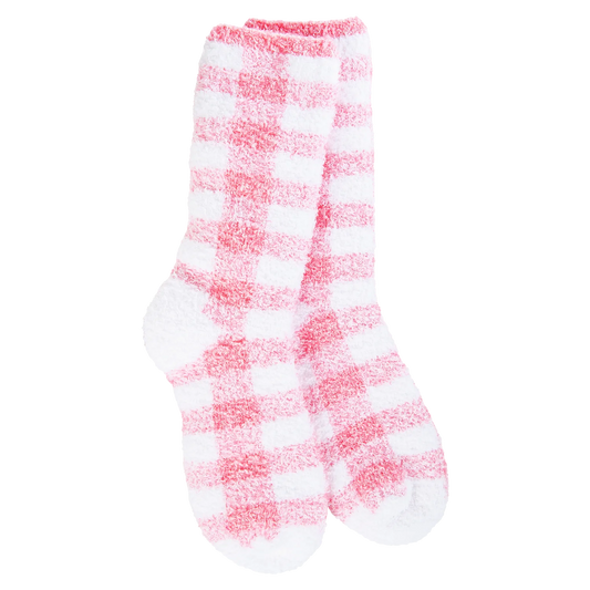 Worlds Softest Socks Pink Check