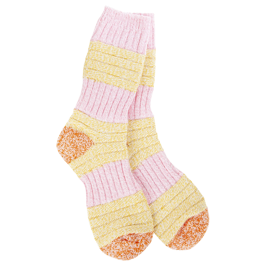 Patch Pink and Honey Crew Socks