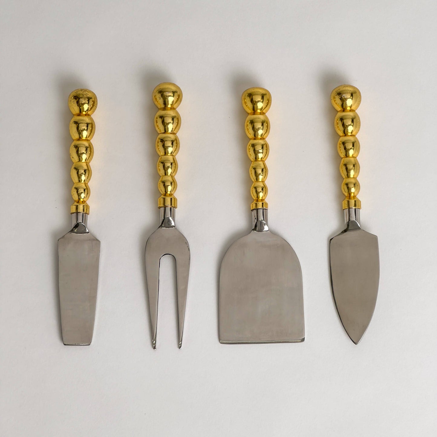 Gold Beaded Cheese Set of 4