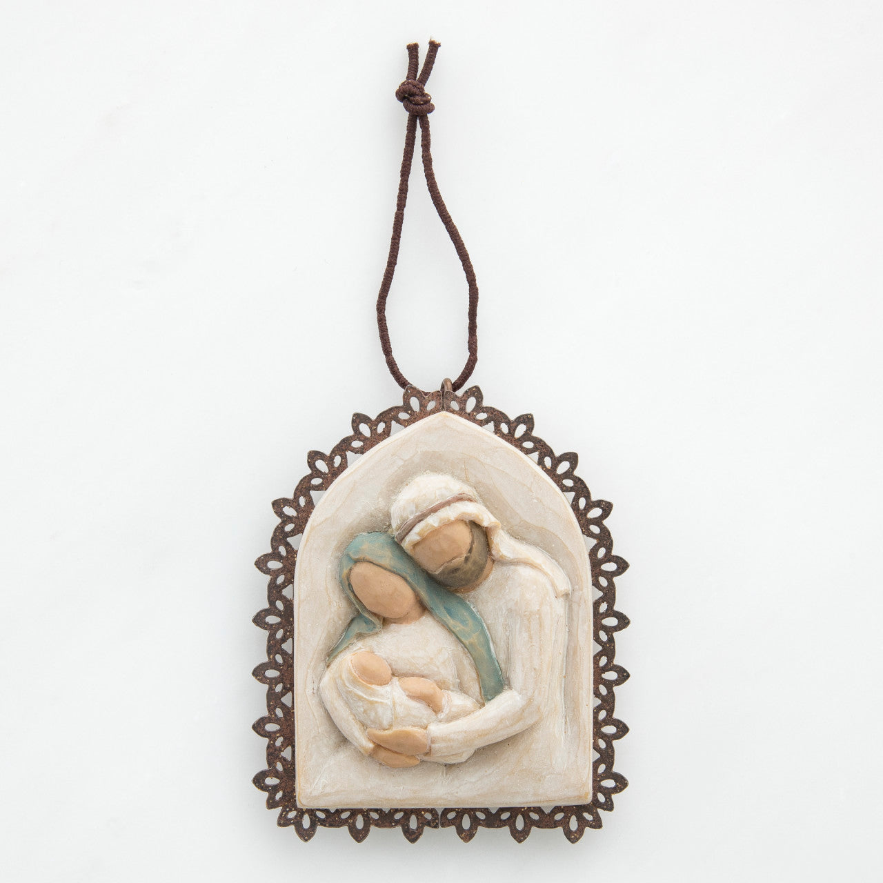 Holy Family Metal Edged Ornament