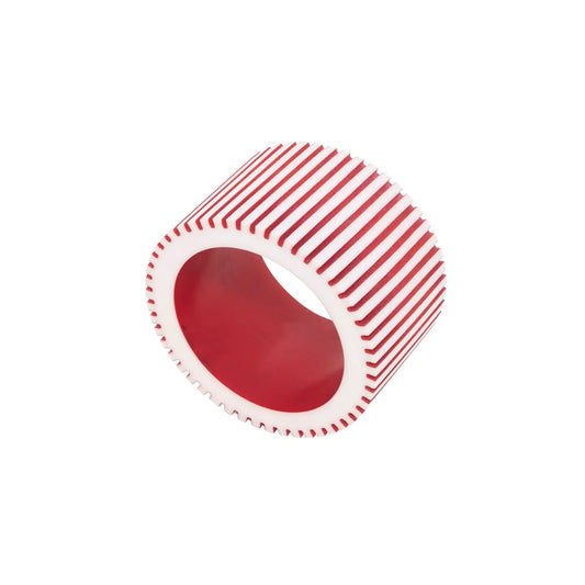 Red Ribbed Charm Napkin Ring