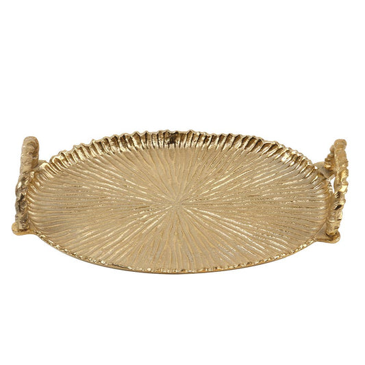 Large Gold Tray with Handles