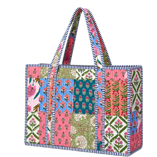 Multicolor Patchwork Quilted Bag Print