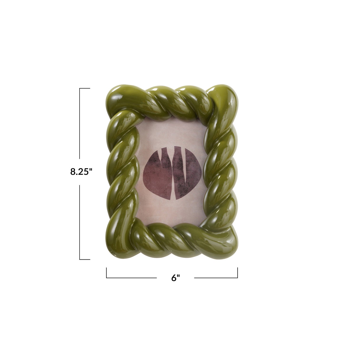 Resin Twisted Photo Frame (Holds 4" x 6" Photo) (Hangs or Sits)