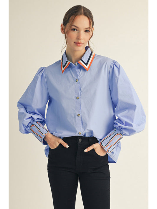 Pretty Blue Button Down Shirt