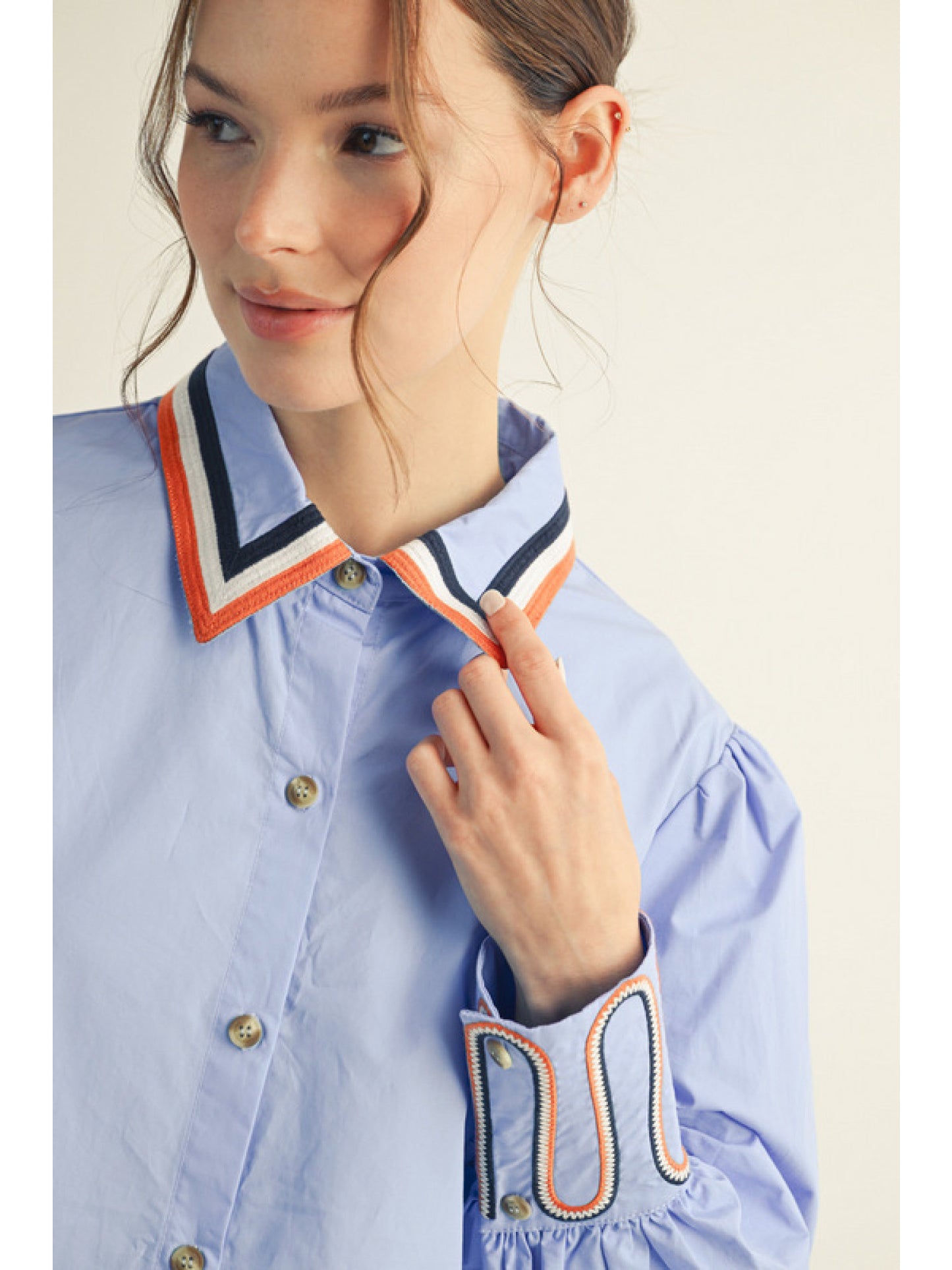 Pretty Blue Button Down Shirt