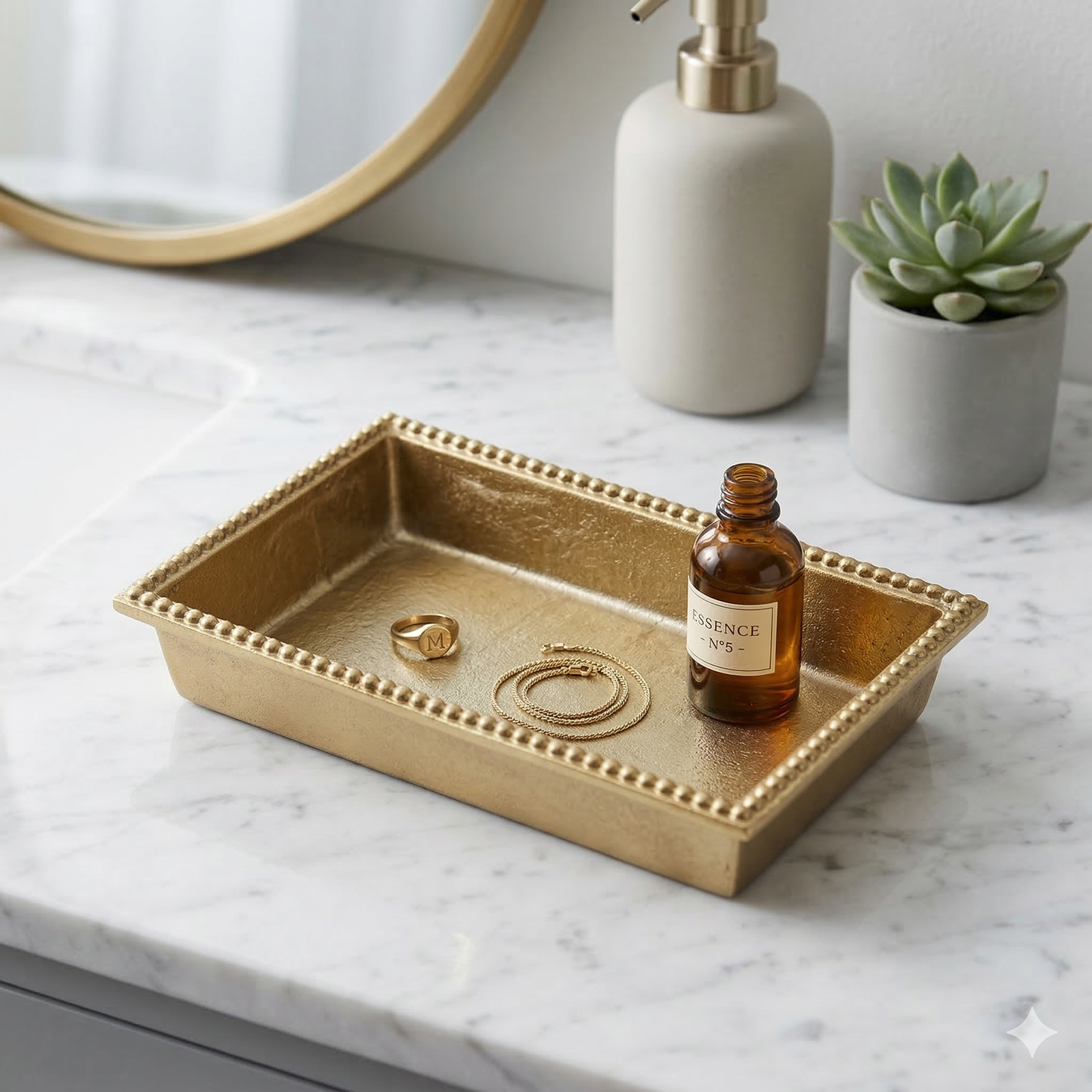 Gilded Dinner Napkin Box, 6