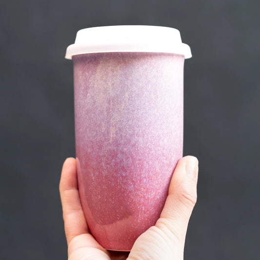 Purple Ceramic Travel Mug 16 oz