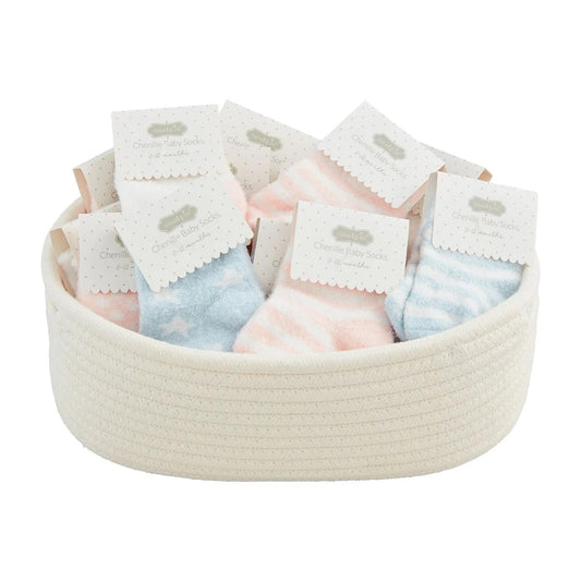 Mudpie Baby Socks - White/Blue stripes