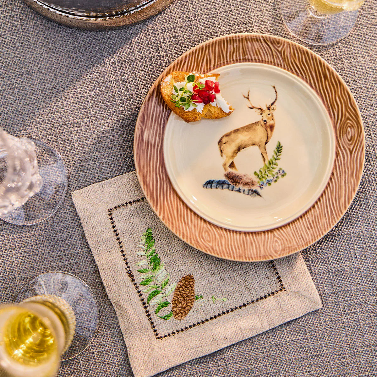 Forest Walk Stag Cocktail Plate