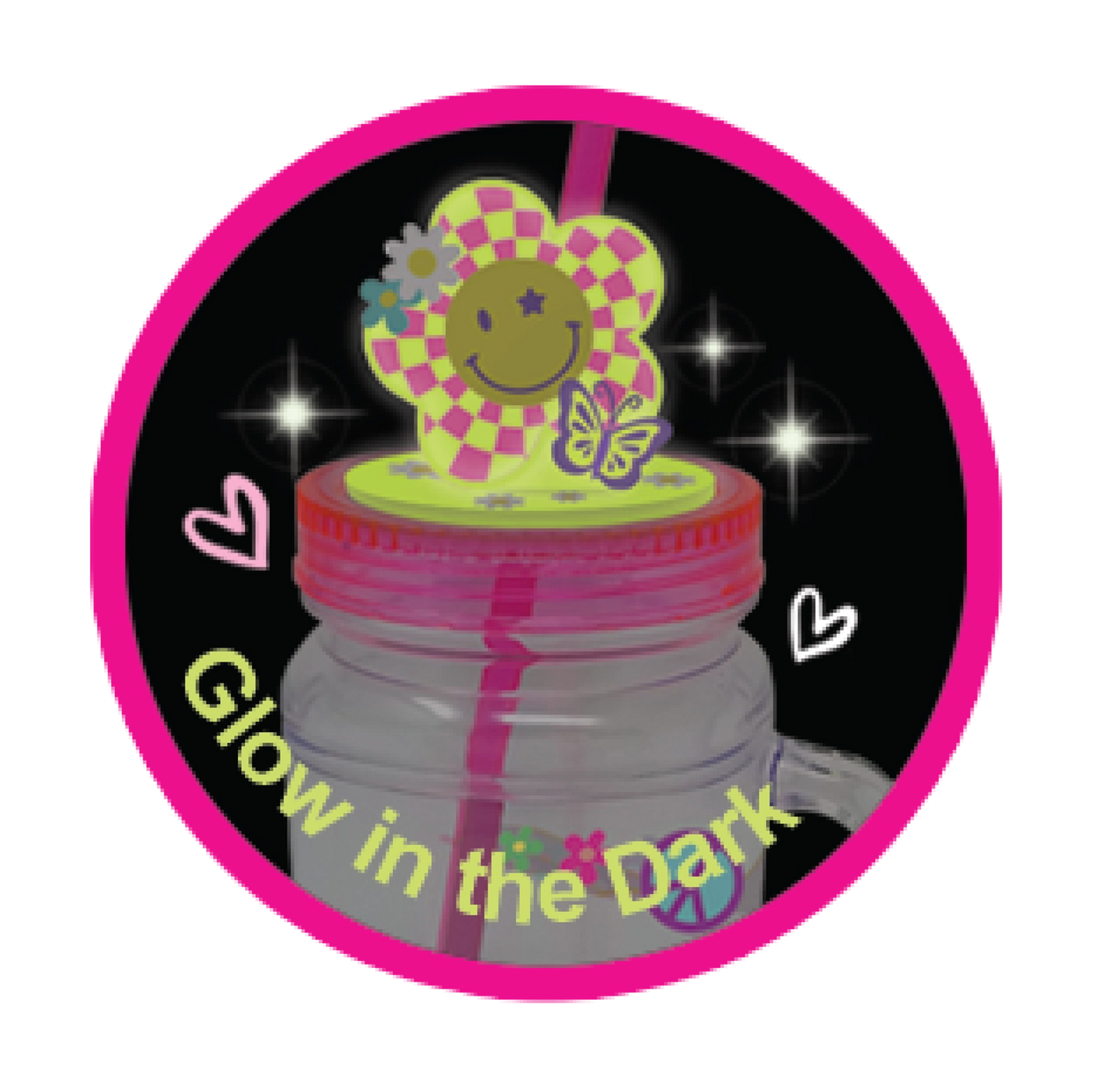 Groovy Flower Mason Jar