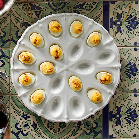 Berry & Thread  13" Deviled Egg Platter - Whitewash