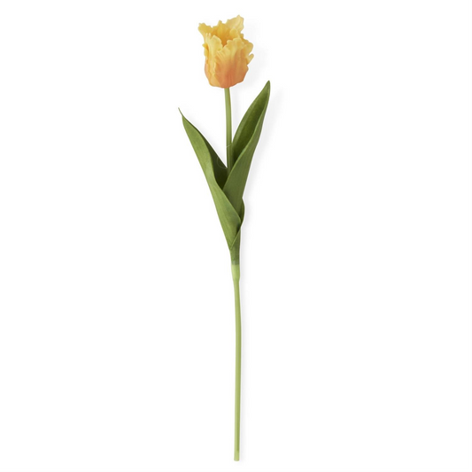 10.5 Inch Light Orange Real Touch Parrot Tulip