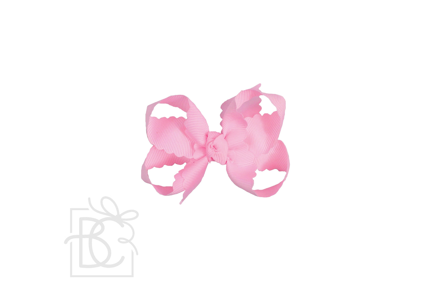 Scalloped Edge Bow with Alligator Clip