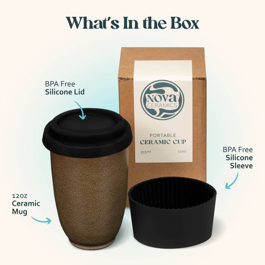 Mantle Ceramic Travel Cup 12oz | Reusable Coffee Cup