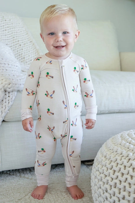 Little Mallard Convertible Bamboo Zip Romper