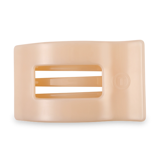 Almond Beige Teleties Large Flat Rectangular Clip