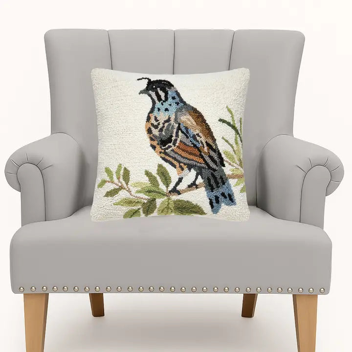 Quail Foliage Hook Pillow