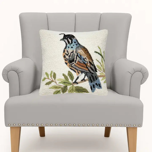 Quail Foliage Hook Pillow