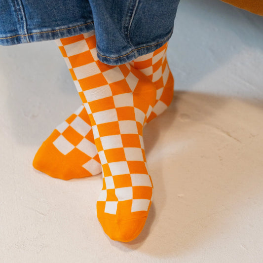 Checker Tennessee Socks- Ribbed