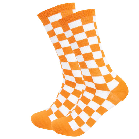 Checker Tennessee Socks- Ribbed